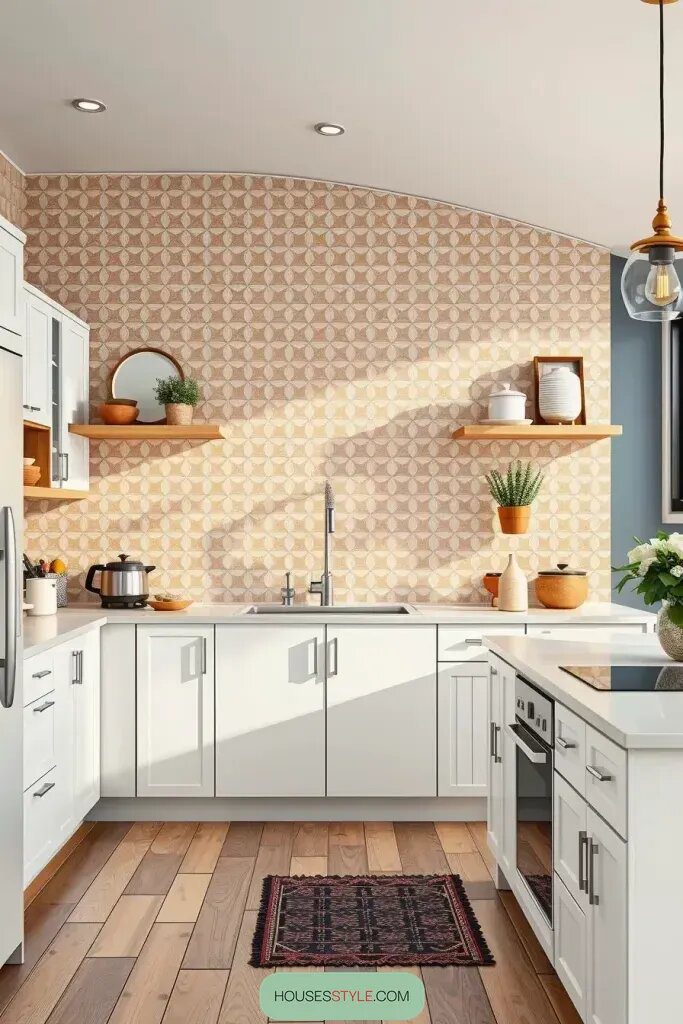 Funky Wallpaper Featuring Vintage Patterns