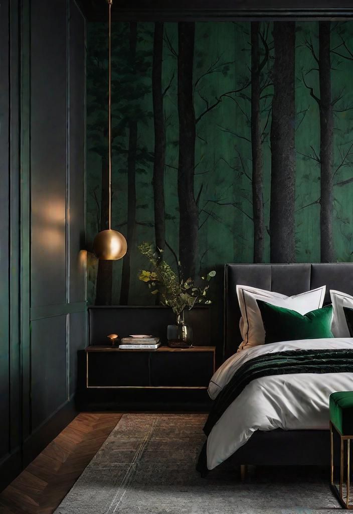 27. Black Wood Grain Wallpaper Look