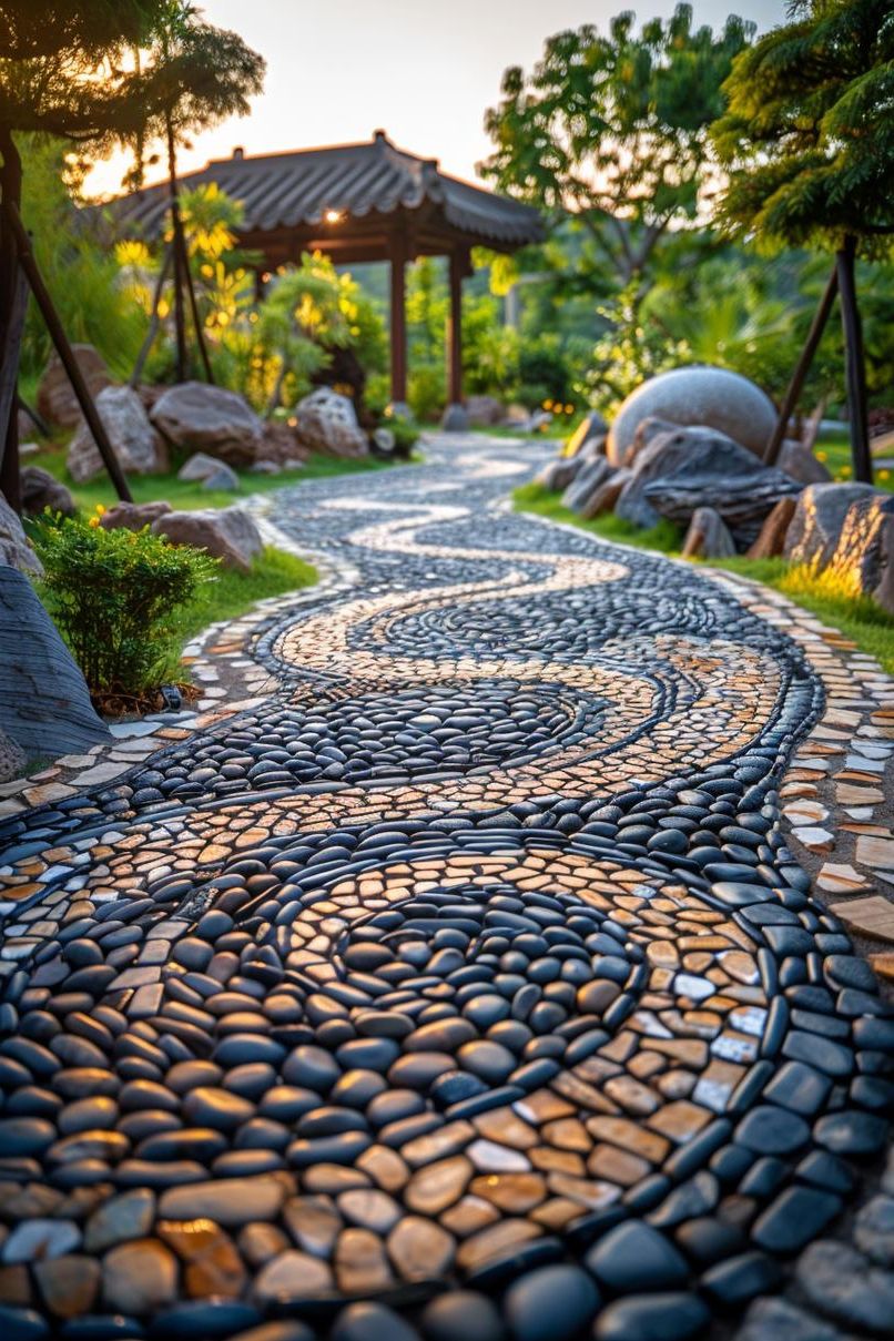 15. Design a Pebble Mosaic Pathway - photo 2