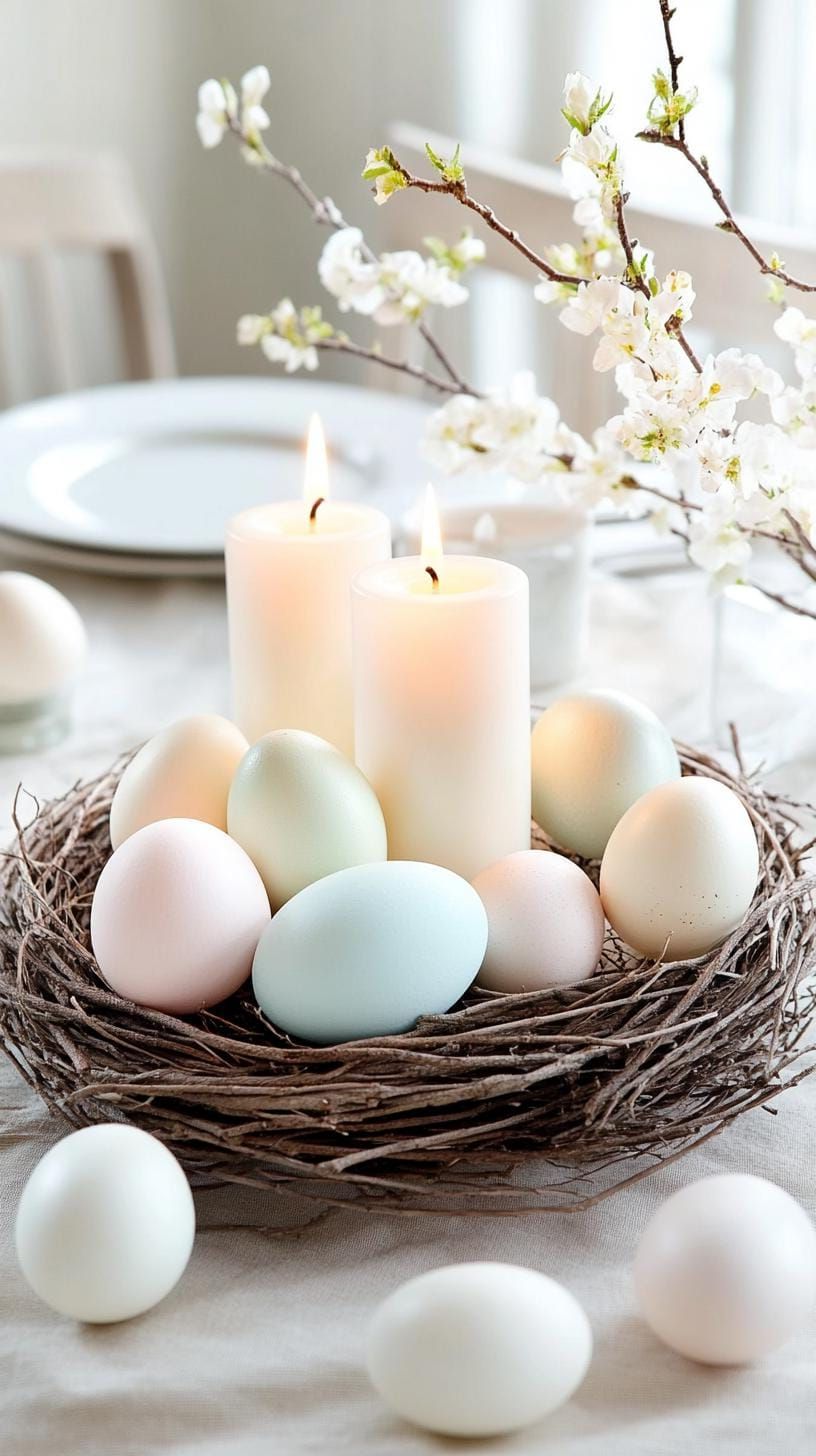 10. Rustic Bird's Nest With Pastel Eggs - photo 2