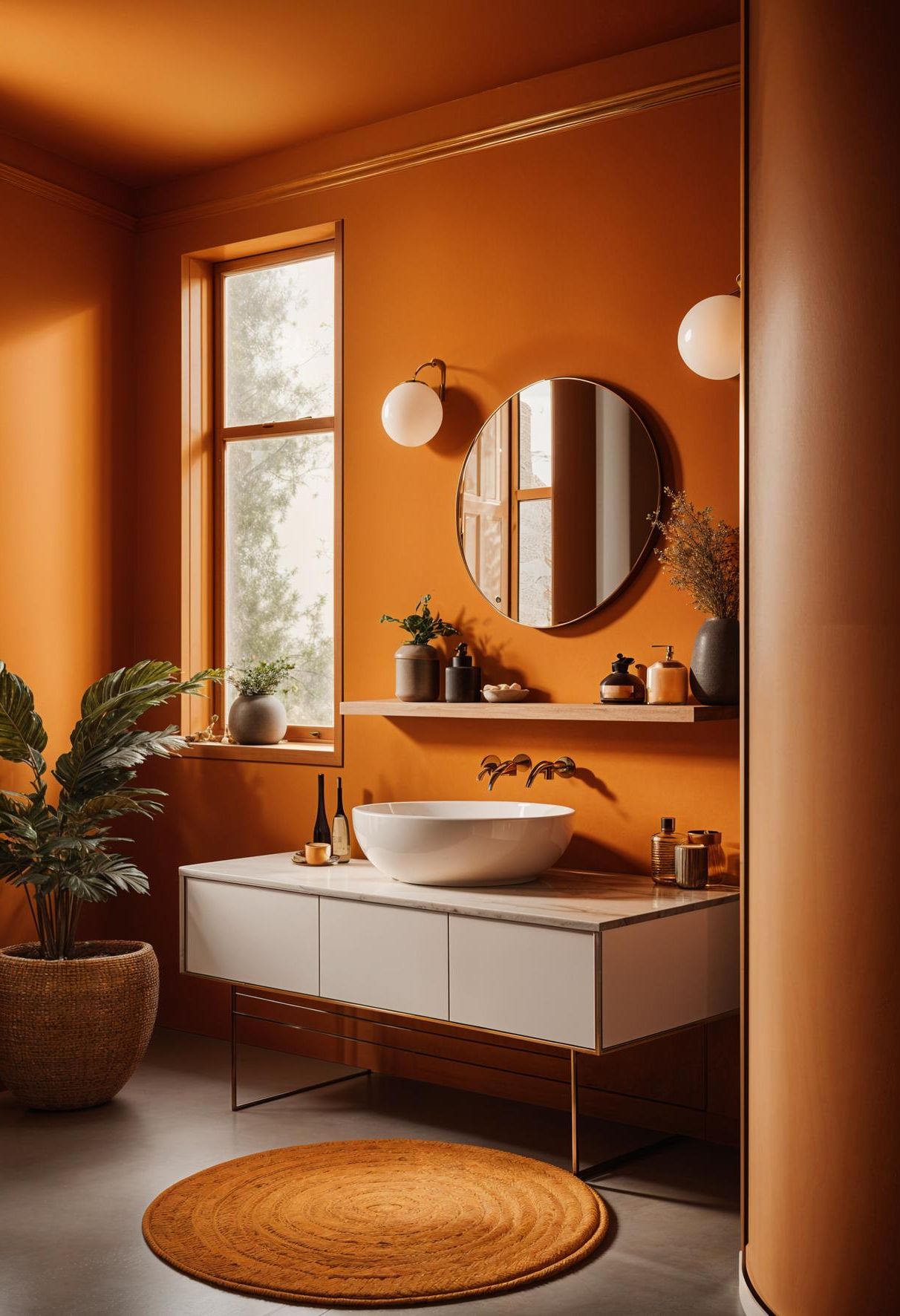 9. Energizing Saffron Bathroom Color Ideas - photo 3
