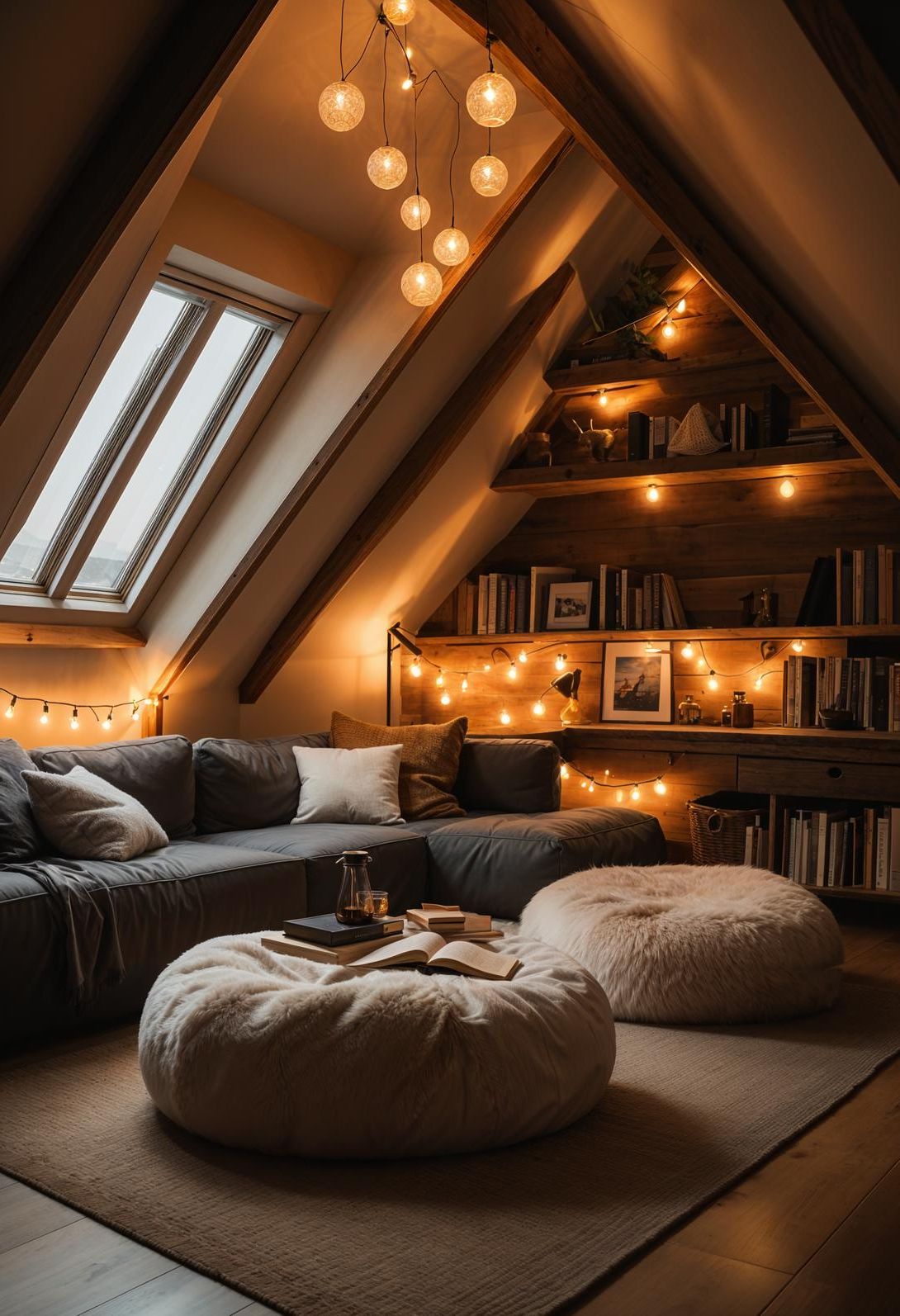 15. A Charming Beanbag Nook in the Attic