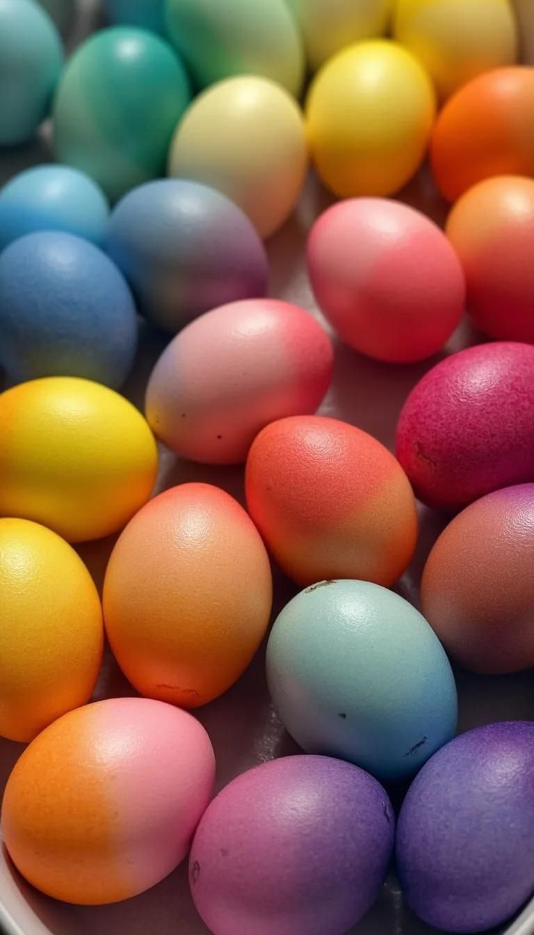 17. Vibrant Ombre Gradient Dyed Eggs