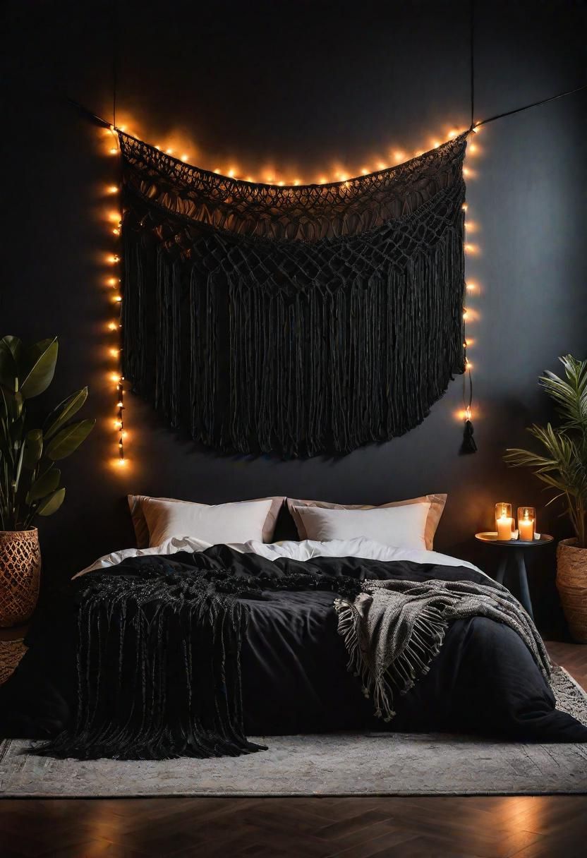 2. Gothic Macramé Wall Hanging Styling