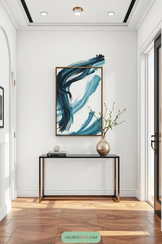 Abstract Wall Art Ideas for a Bold Entryway