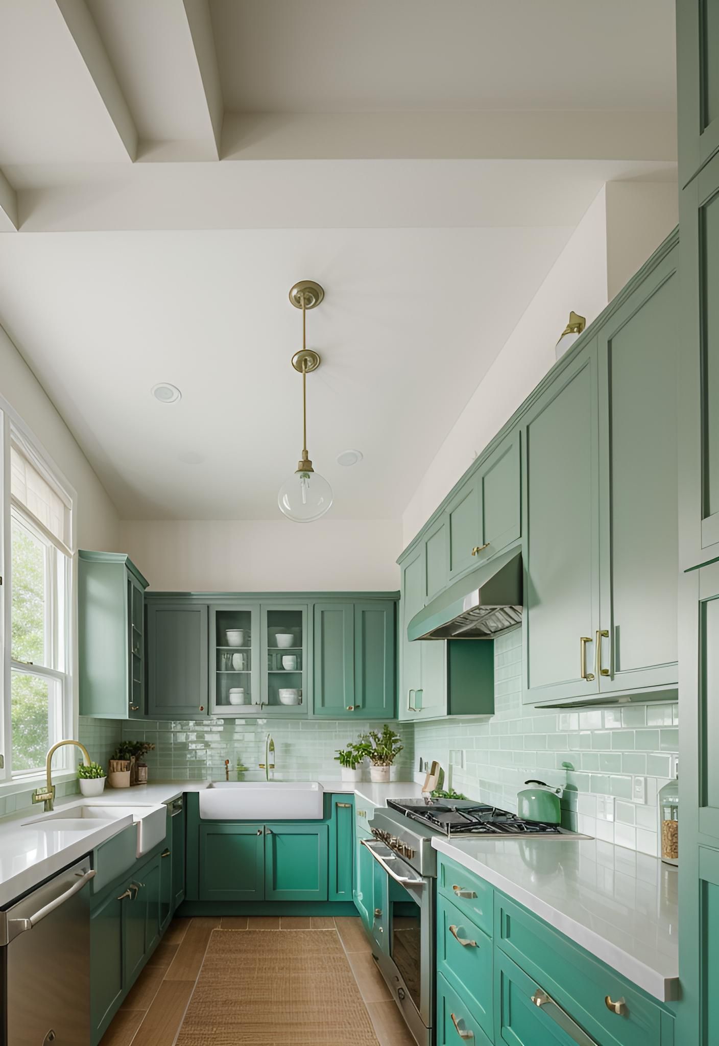 10. Seafoam Green Kitchen Design Ideas