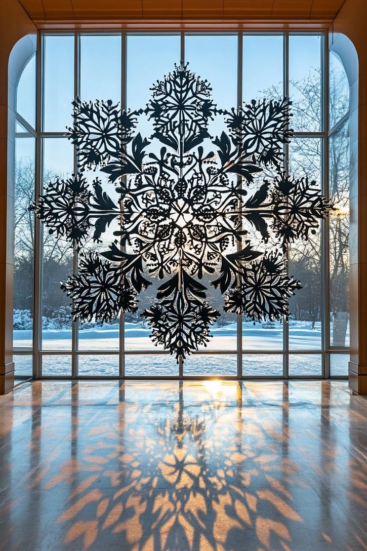 9. Black Cut-Out Snowflake Decor - photo 2