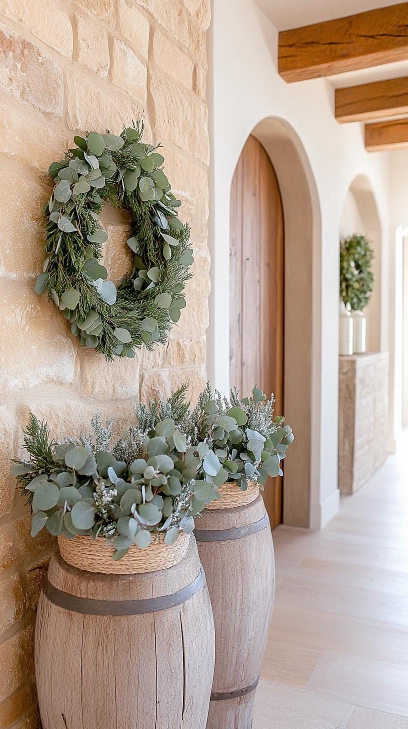 3. Eucalyptus Doorway Wreath Display - photo 3