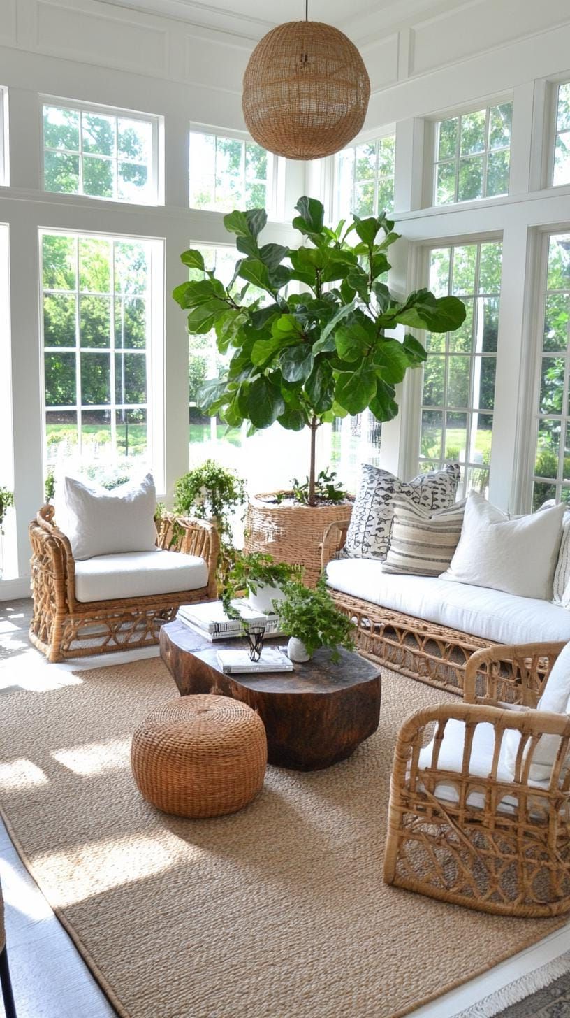 9. Indoor Trees in Textured Statement Pots