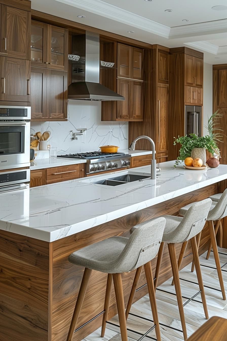 1. Walnut and White Quartz Combo - photo 3