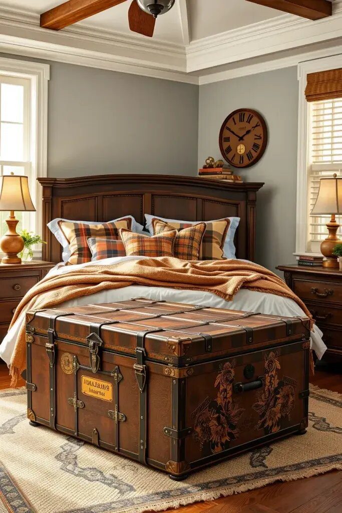 Styling Vintage Trunks and Steamer Chests in the Bedroom - photo 2