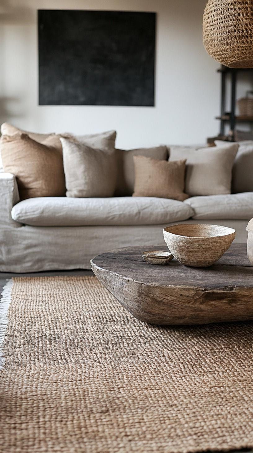 3. Layered Jute and Wool Rugs for Texture - photo 4
