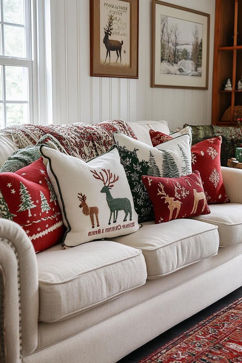 7. Cozy Christmas Throw Pillows - photo 2