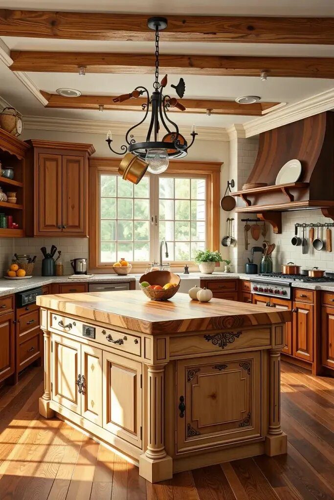 Inlaid Butcher Block Counters for Everyday Use