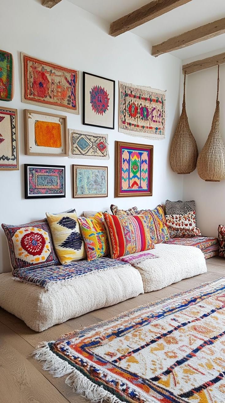 14. Bohemian Mix of Bold Colors and Textiles - photo 3