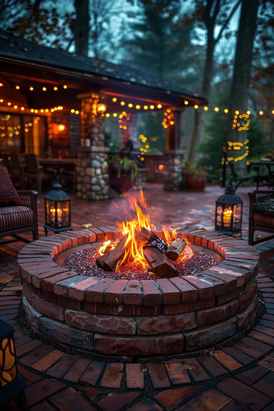 6. Vintage Brick Fire Pit Ideas