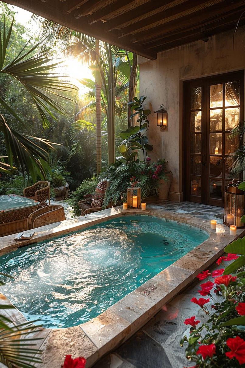 3. Backyard Tropical Oasis Pool Design
