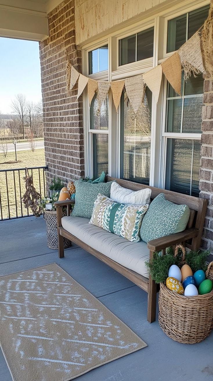 14. Charming Easter Front Porch Decor - photo 2