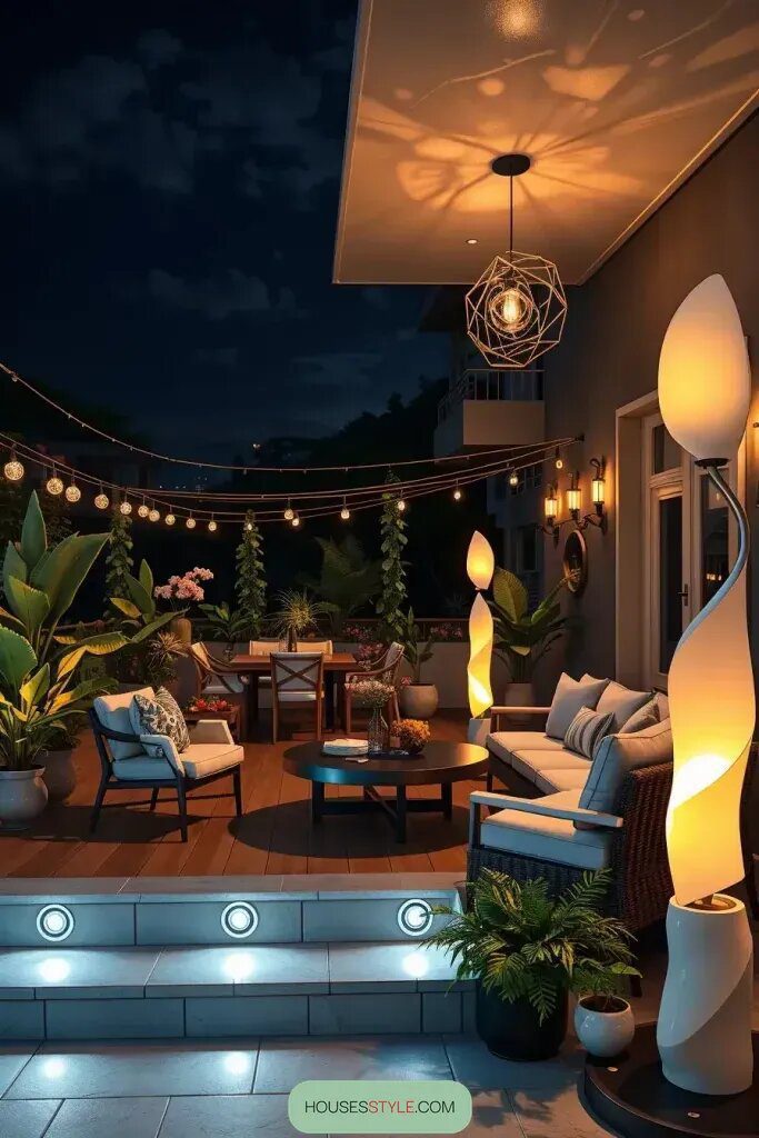 Elegant Lighting For Terrace Evenings