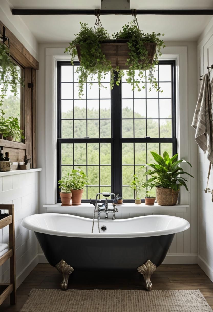 12. Rustic Tub and Shower Caddy Combo