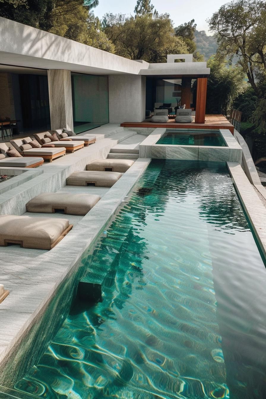 2. Sleek Sunken Pool Design Ideas - photo 2