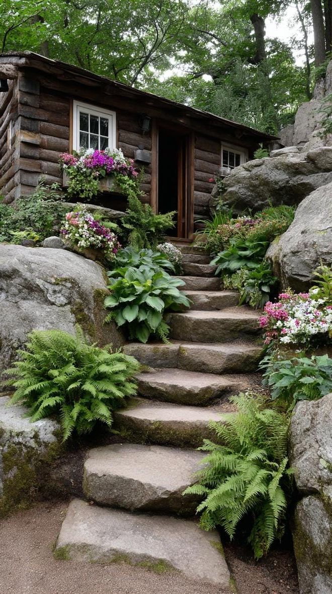 31. Shady Stone Steps Through Lush Planting - photo 2