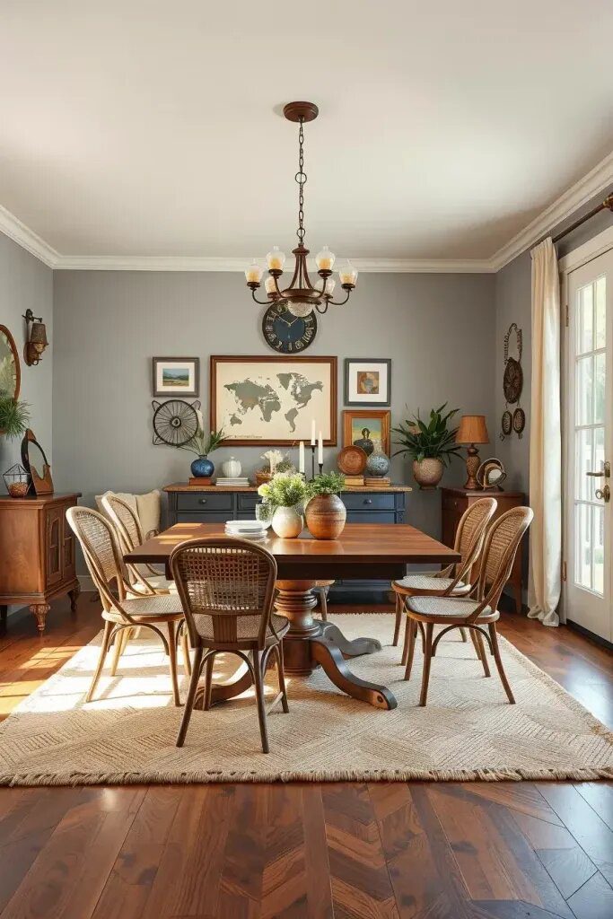 Mixing Vintage and Modern Dining Pieces