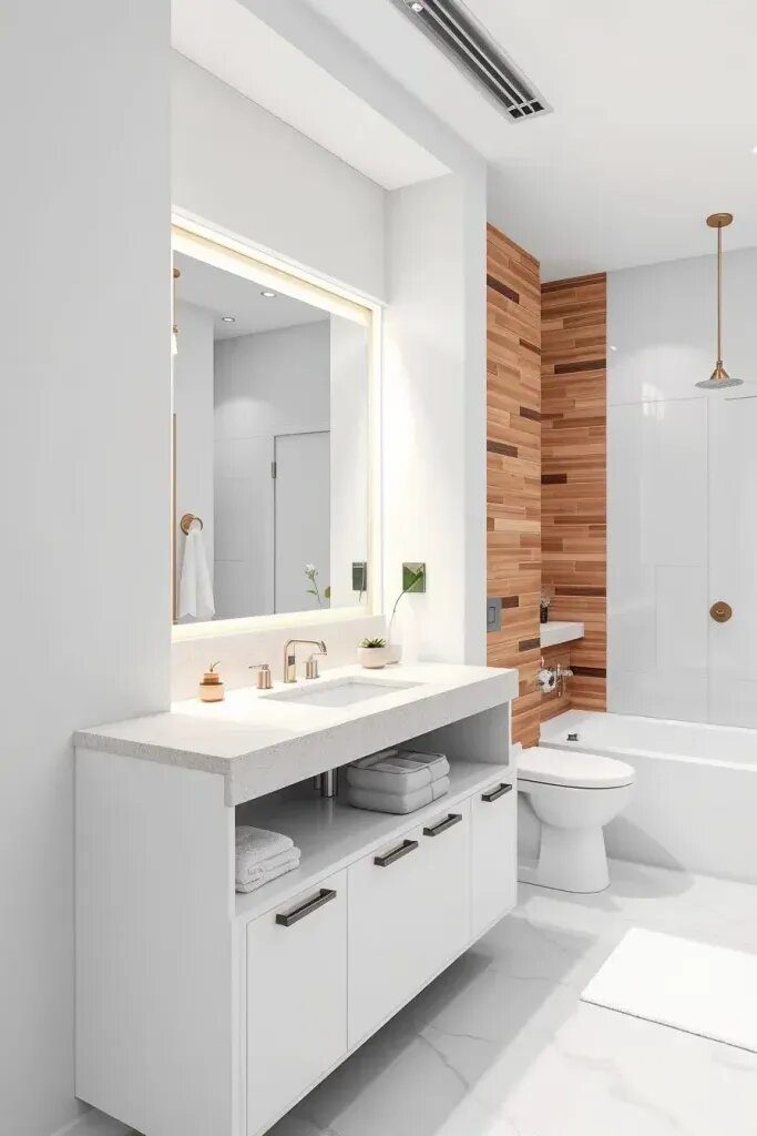 Timber-Look Wall Tile for Bathroom Makeovers