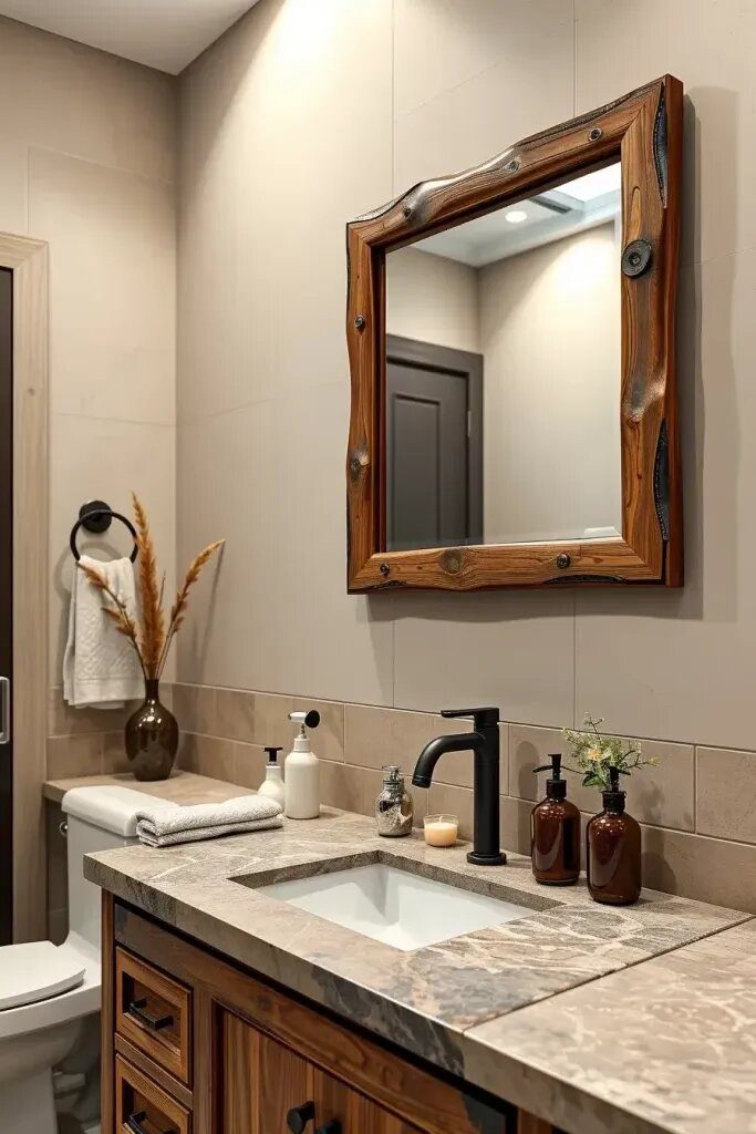 Wood and Metal Framed Rustic Mirrors - photo 2