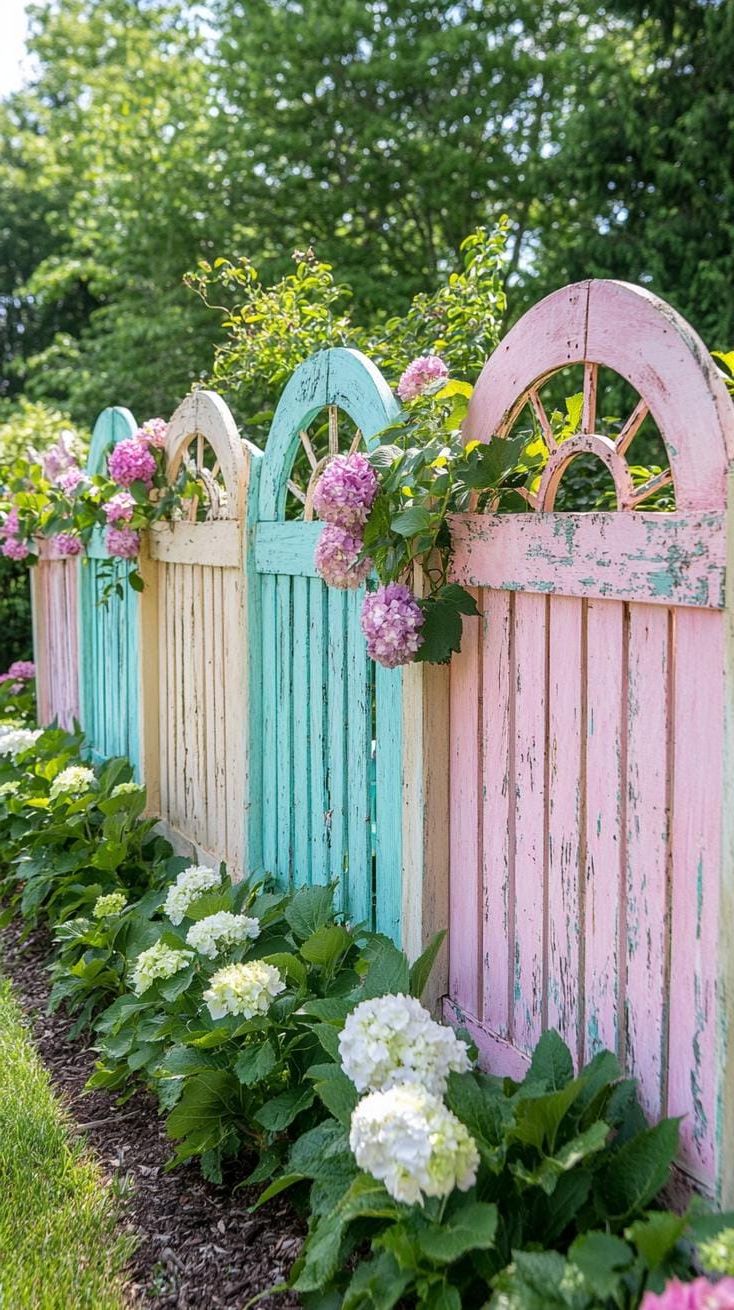 14. Garden Fence Built From Antique Shutters - photo 3