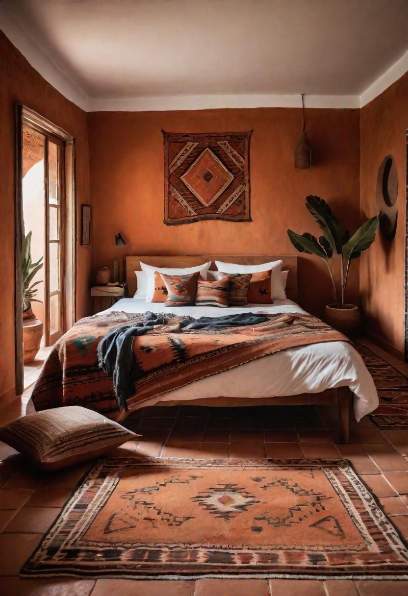 14. Tribal Rugs and Earthy Flooring