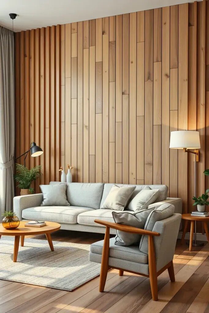 16. Arrange Wood Panels for a Textured Wall Look - photo 2