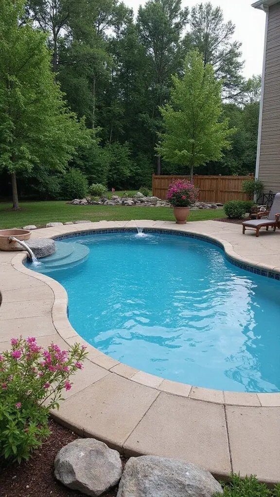 10. Elegant Raised Pool Design