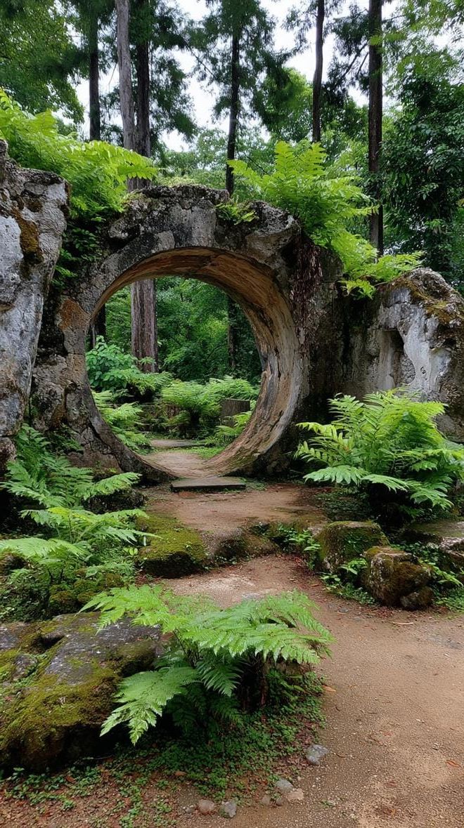 14. Massive stone arch surrounded by jungle ferns - photo 3