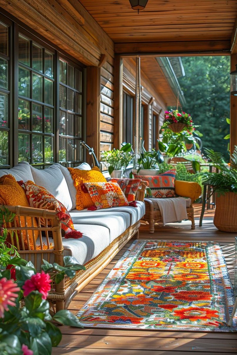 10. Colorful Fabric Patio Covers