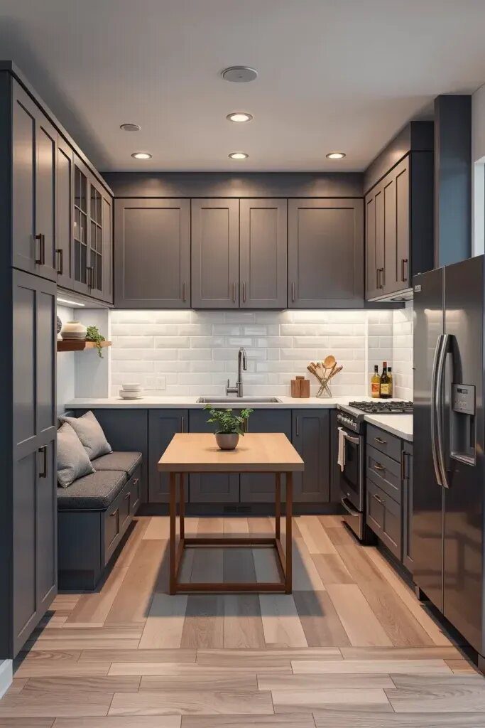 Slate Gray Cabinets for a Sleek Makeover
