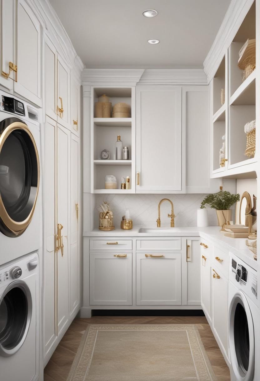 17. White and Gold Luxe Cabinetry - photo 2