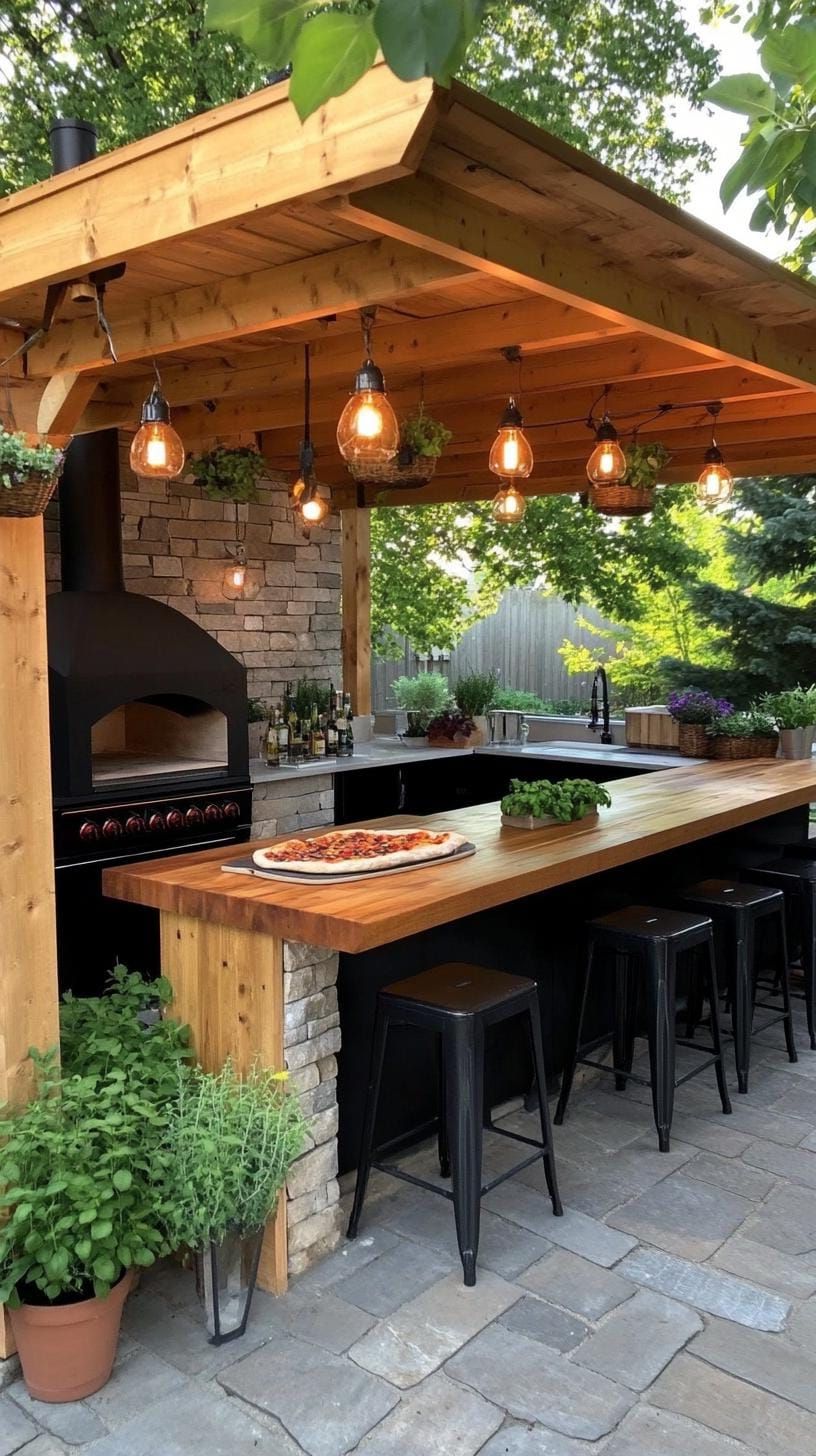 32. Outdoor Patio Kitchen with a Pizza Oven - photo 3