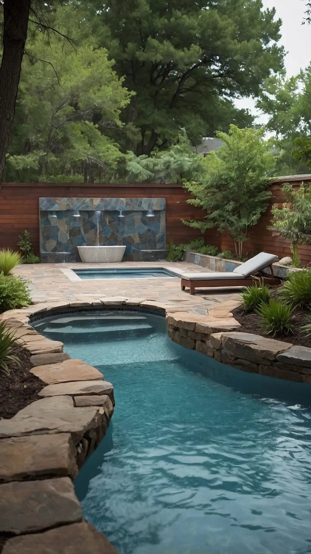 11. Stylish Mini Small Inground Pool Designs