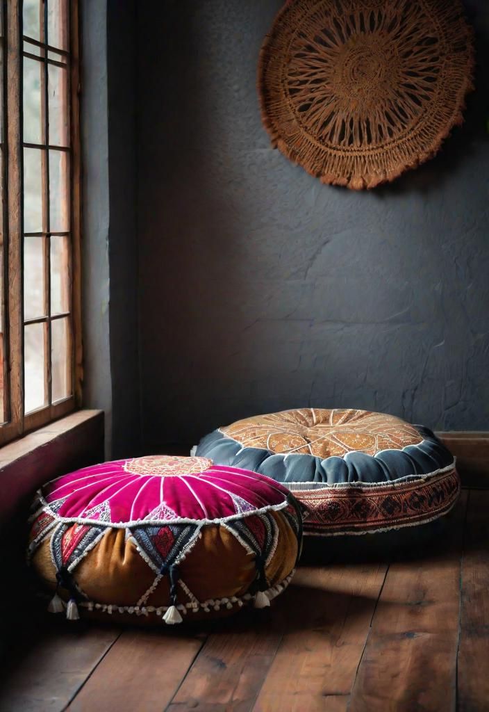 1. Cozy Moroccan Floor Pillows