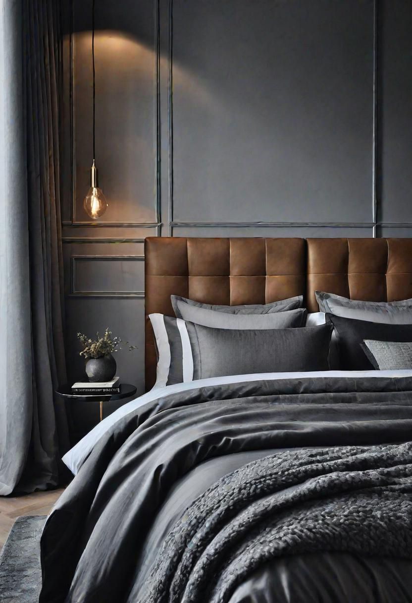 9. Layered Textures in Grey Bedrooms