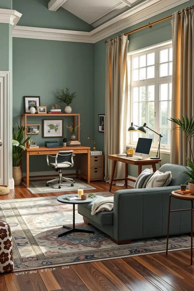 Dual-Purpose Office And Lounge Layouts