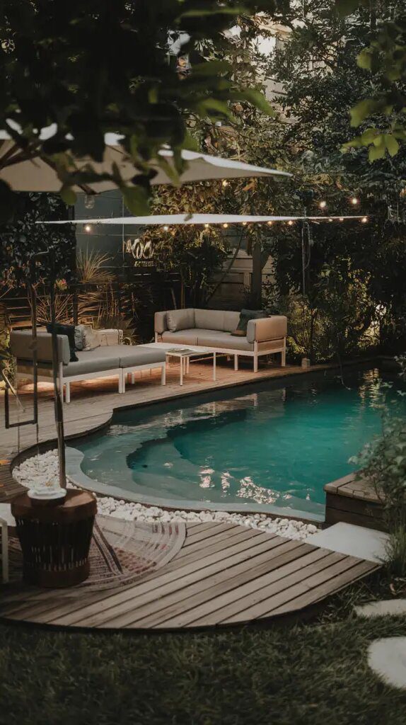 Semi-Above Ground Pool Deck Concepts