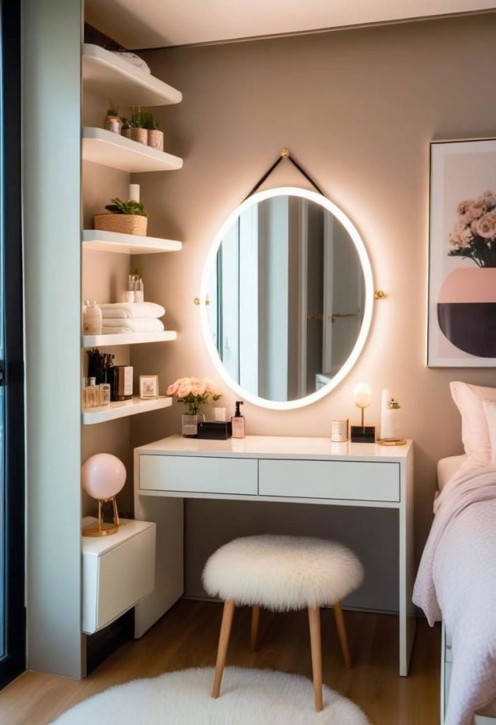 30. Compact Vanity Setup