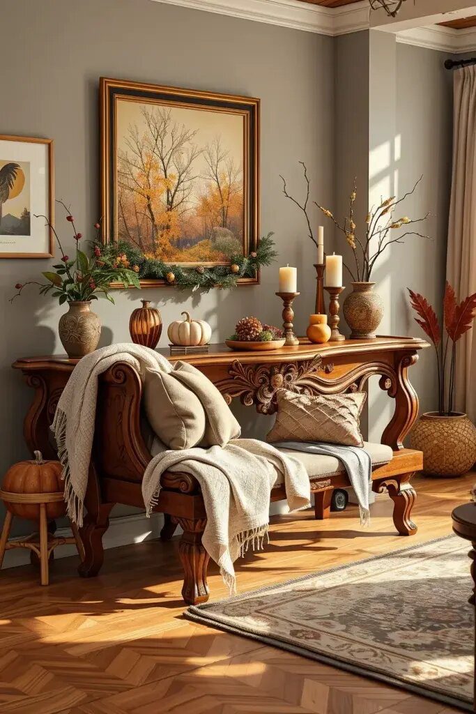 Seasonal Decorating With Carved Furniture - photo 2