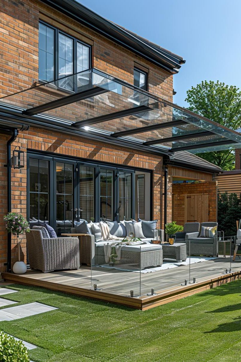 4. Modern Glass Patio Roof Extensions