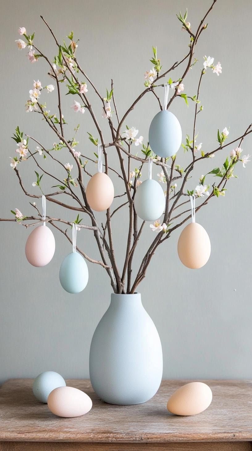 15. Twig And Hanging Egg Spring Display - photo 2