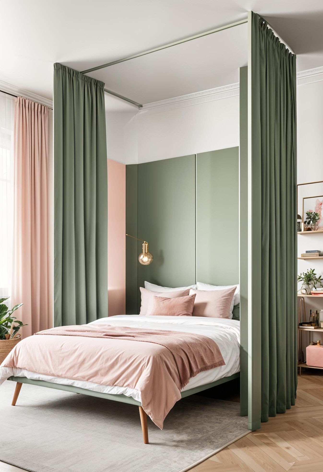24. Stylish Room Divider for Small Studios