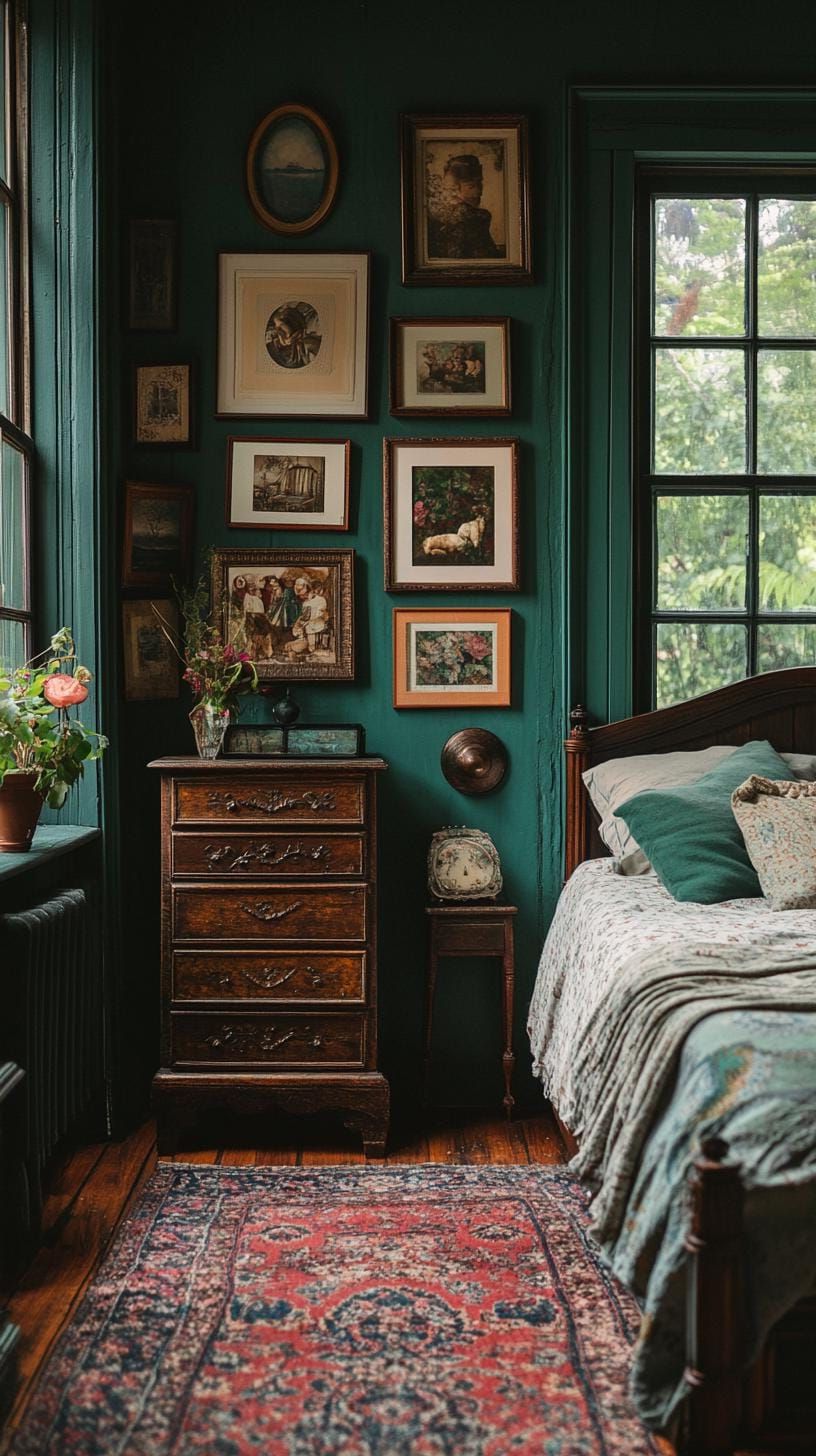 9. Gallery Wall Of Vintage Frames And Boho Accents - photo 3