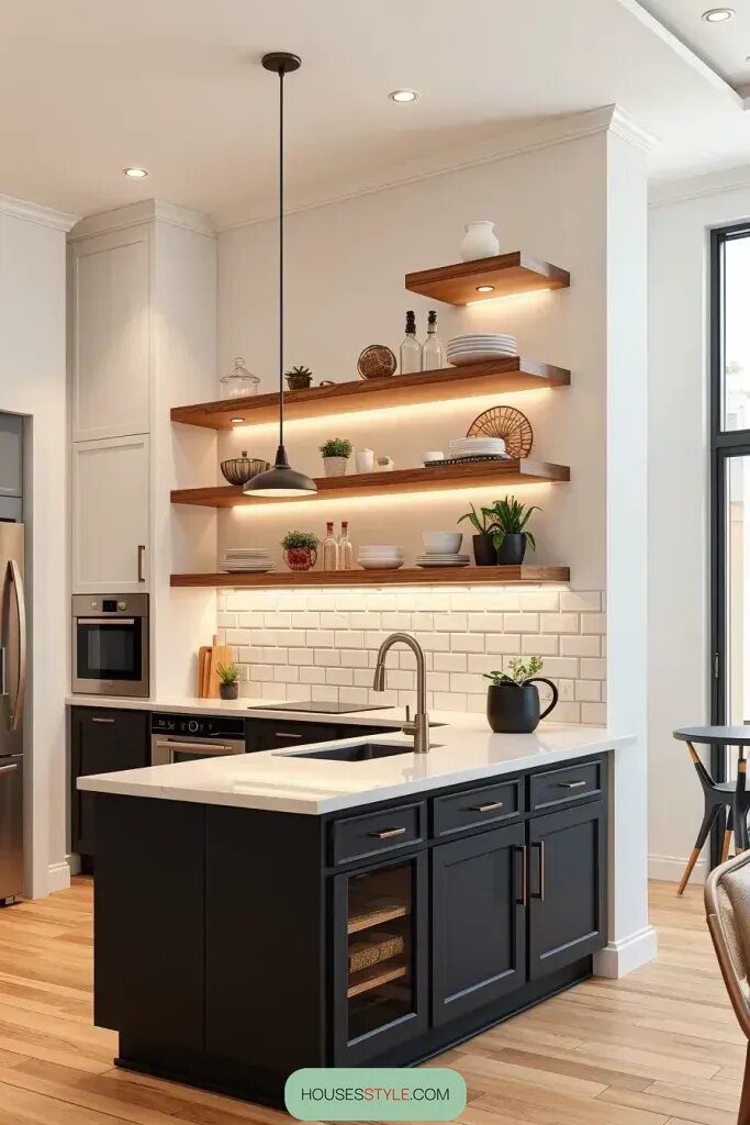 Add a touch of style with floating shelves – for a clutter-free, airy feel! - photo 2